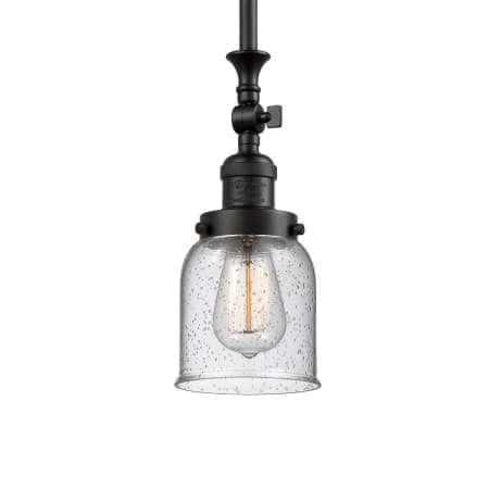 A large image of the Innovations Lighting 206 Small Bell Matte Black / Seedy