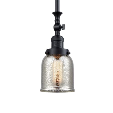 A large image of the Innovations Lighting 206 Small Bell Matte Black / Silver Plated Mercury