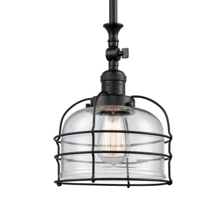 A large image of the Innovations Lighting 206 Large Bell Cage Matte Black / Clear