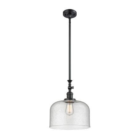 A large image of the Innovations Lighting 206 X-Large Bell Matte Black / Seedy