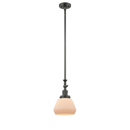 A large image of the Innovations Lighting 206 Fulton Oiled Rubbed Bronze / Matte White Cased