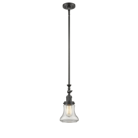 A large image of the Innovations Lighting 206 Bellmont Oiled Rubbed Bronze / Clear