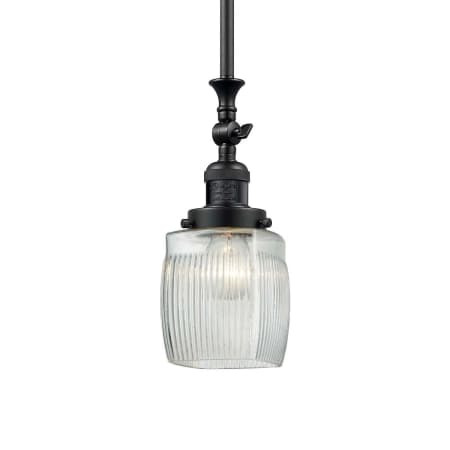 A large image of the Innovations Lighting 206 Colton Oil Rubbed Bronze / Thick Clear Halophane