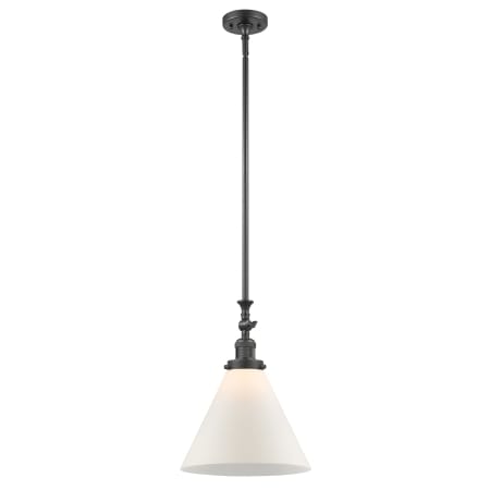 A large image of the Innovations Lighting 206 X-Large Cone Oil Rubbed Bronze / Matte White
