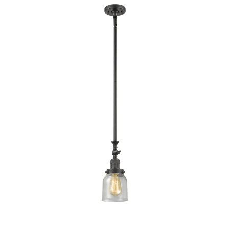 A large image of the Innovations Lighting 206 Small Bell Oiled Rubbed Bronze / Seedy