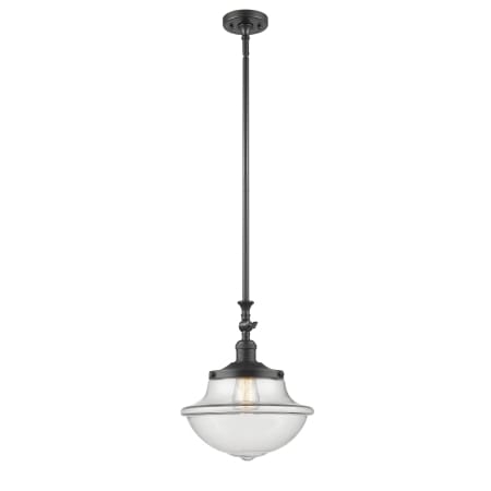 A large image of the Innovations Lighting 206 Large Oxford Oil Rubbed Bronze / Clear