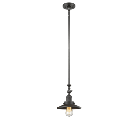 A large image of the Innovations Lighting 206 Railroad Oiled Rubbed Bronze / Metal Shade