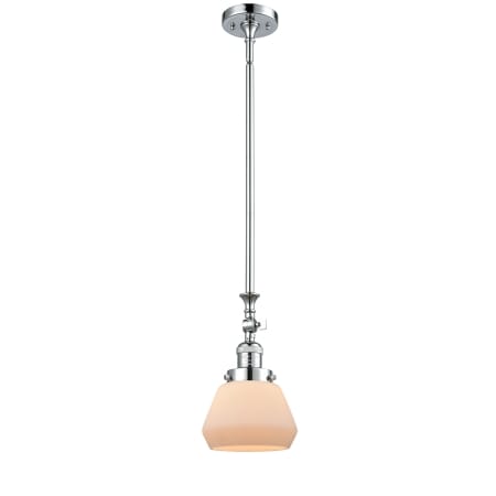 A large image of the Innovations Lighting 206 Fulton Polished Chrome / Matte White Cased