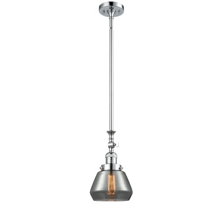 A large image of the Innovations Lighting 206 Fulton Polished Chrome / Plated Smoke