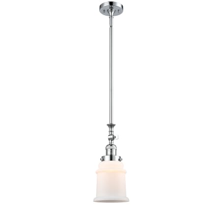 A large image of the Innovations Lighting 206 Canton Polished Chrome / Matte White