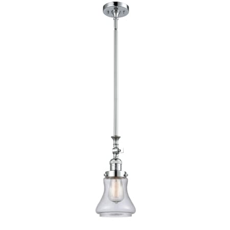 A large image of the Innovations Lighting 206 Bellmont Polished Chrome / Seedy