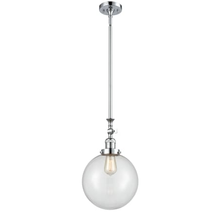 A large image of the Innovations Lighting 206 X-Large Beacon Polished Chrome / Clear