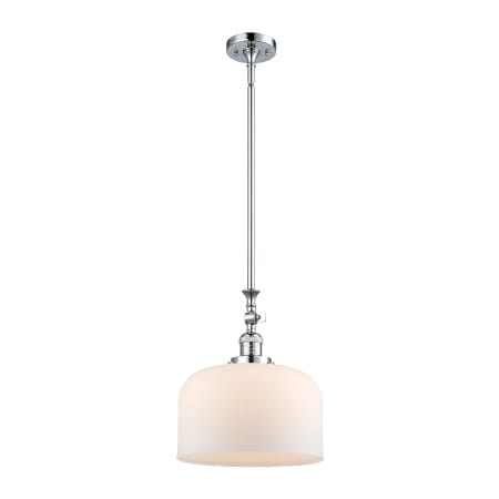 A large image of the Innovations Lighting 206 X-Large Bell Polished Chrome / Matte White