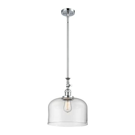 A large image of the Innovations Lighting 206 X-Large Bell Polished Chrome / Clear