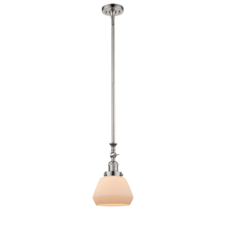 A large image of the Innovations Lighting 206 Fulton Polished Nickel / Matte White Cased