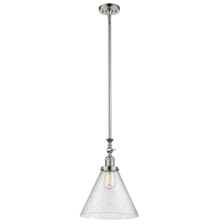 A large image of the Innovations Lighting 206 X-Large Cone Polished Nickel / Seedy