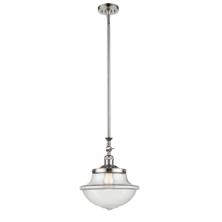 A large image of the Innovations Lighting 206 Large Oxford Polished Nickel / Clear
