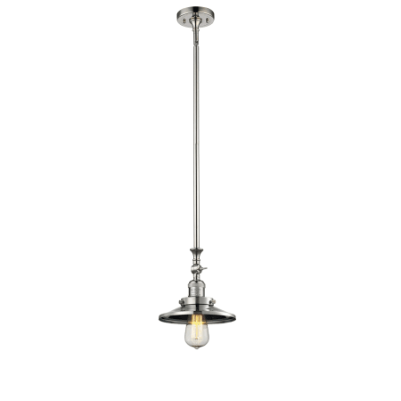 A large image of the Innovations Lighting 206 Railroad Polished Nickel / Metal Shade