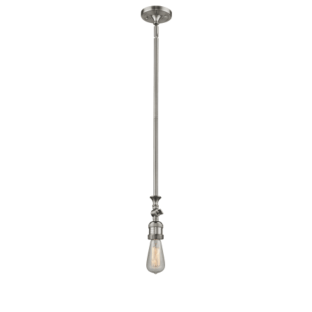 A large image of the Innovations Lighting 206 Bare Bulb Brushed Satin Nickel