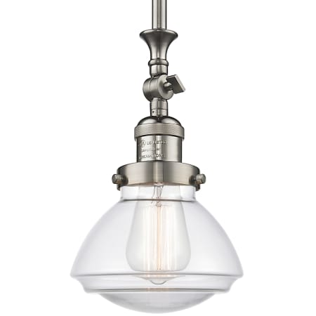 A large image of the Innovations Lighting 206 Olean Brushed Satin Nickel / Clear