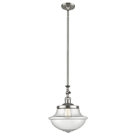 A large image of the Innovations Lighting 206 Large Oxford Brushed Satin Nickel / Seedy