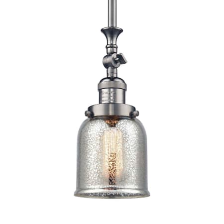 A large image of the Innovations Lighting 206 Small Bell Brushed Satin Nickel / Silver Plated Mercury