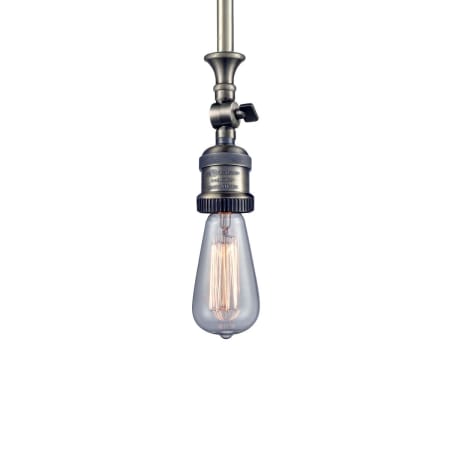 A large image of the Innovations Lighting 206NH Bare Bulb Antique Brass