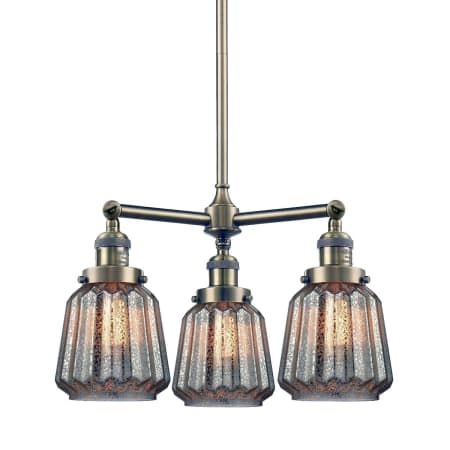 A large image of the Innovations Lighting 207 Chatham Antique Brass / Mercury Plated