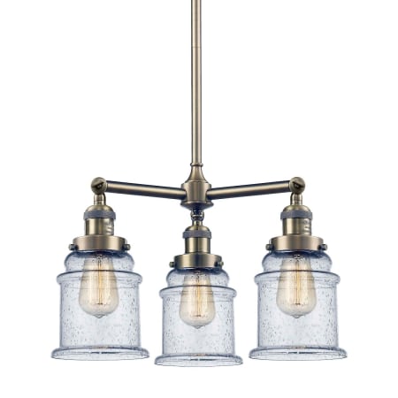 A large image of the Innovations Lighting 207 Canton Antique Brass / Seedy