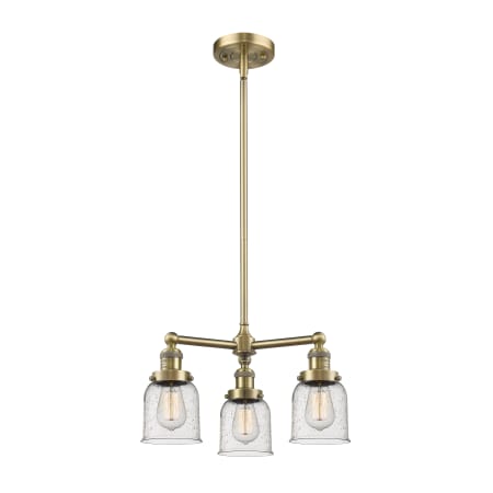 A large image of the Innovations Lighting 207 Small Bell Antique Brass / Seedy
