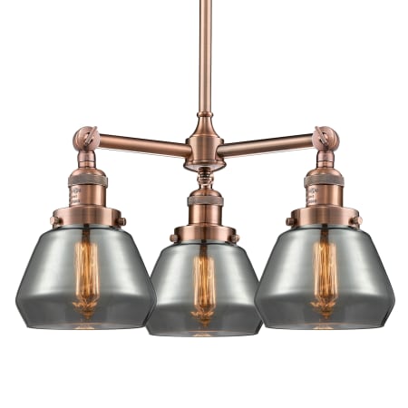 A large image of the Innovations Lighting 207 Fulton Antique Copper / Smoked