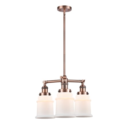 A large image of the Innovations Lighting 207 Canton Antique Copper / Matte White