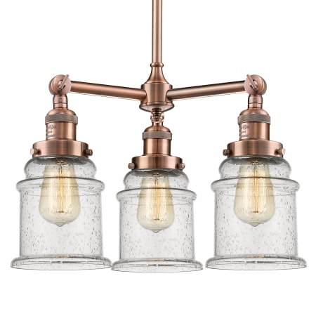 A large image of the Innovations Lighting 207 Canton Antique Copper / Seedy