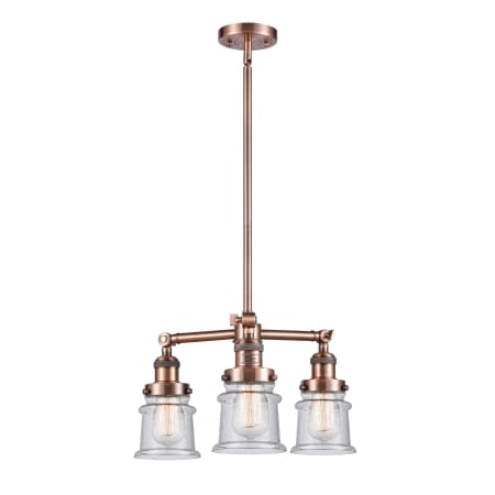 A large image of the Innovations Lighting 207 Small Canton Antique Copper / Seedy