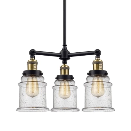 A large image of the Innovations Lighting 207 Canton Black / Antique Brass / Seedy