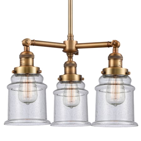 A large image of the Innovations Lighting 207 Canton Brushed Brass / Seedy