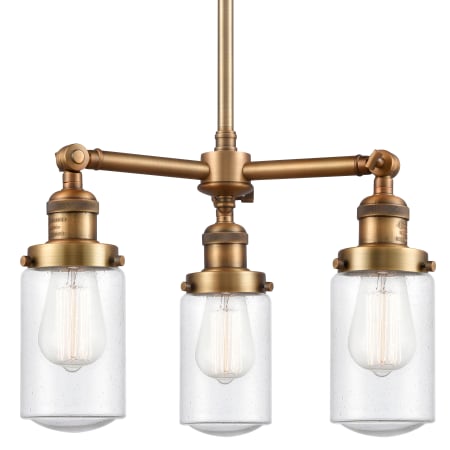A large image of the Innovations Lighting 207 Dover Brushed Brass / Seedy