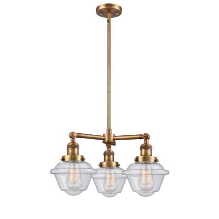 A large image of the Innovations Lighting 207 Small Oxford Brushed Brass / Seedy