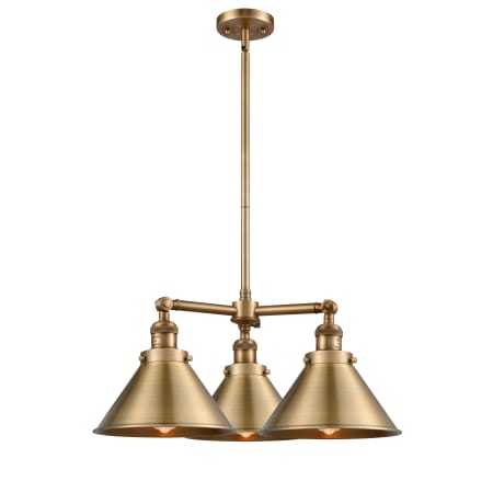 A large image of the Innovations Lighting 207 Briarcliff Brushed Brass
