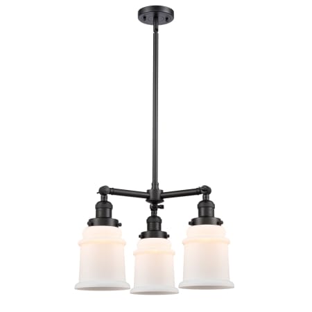 A large image of the Innovations Lighting 207 Canton Matte Black / Matte White