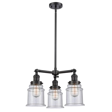 A large image of the Innovations Lighting 207 Canton Matte Black / Seedy