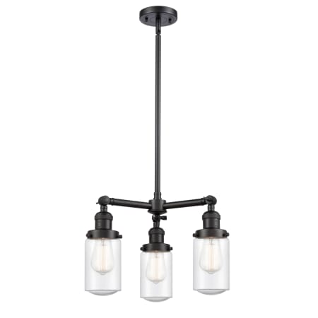 A large image of the Innovations Lighting 207 Dover Matte Black / Seedy