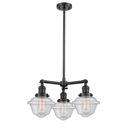 A large image of the Innovations Lighting 207 Small Oxford Matte Black / Seedy