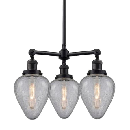 A large image of the Innovations Lighting 207 Geneseo Oil Rubbed Bronze / Clear Crackle