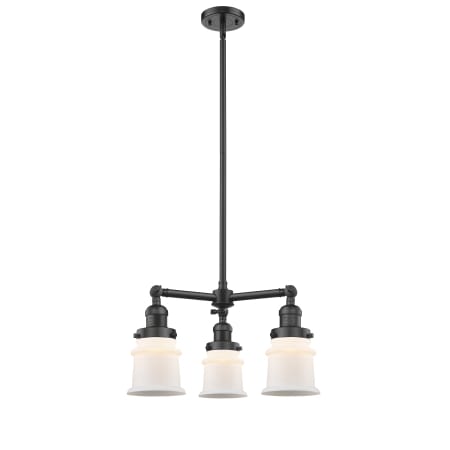 A large image of the Innovations Lighting 207 Small Canton Oil Rubbed Bronze / Matte White