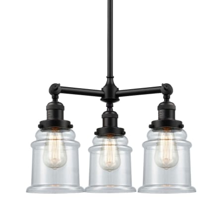 A large image of the Innovations Lighting 207 Canton Oil Rubbed Bronze / Clear