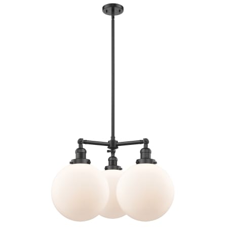 A large image of the Innovations Lighting 207 X-Large Beacon Oil Rubbed Bronze / Matte White