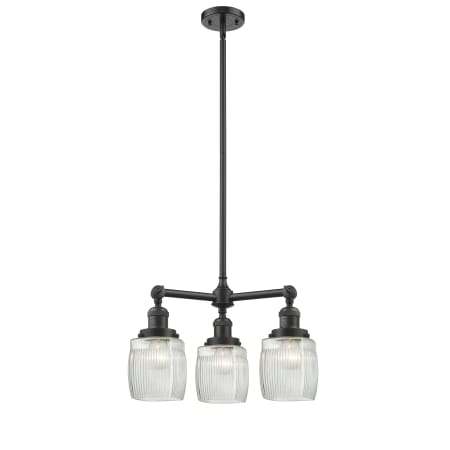 A large image of the Innovations Lighting 207 Colton Oil Rubbed Bronze / Clear Halophane