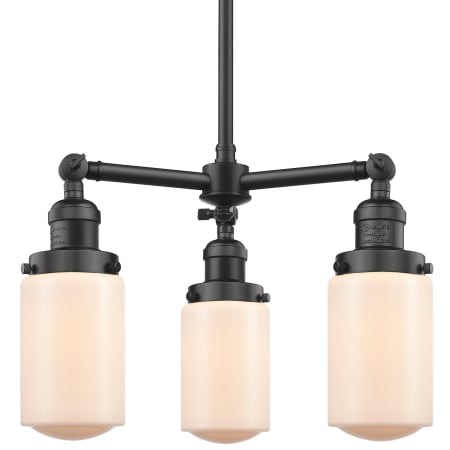 A large image of the Innovations Lighting 207 Dover Oil Rubbed Bronze / Matte White Cased