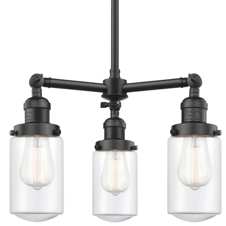 A large image of the Innovations Lighting 207 Dover Oil Rubbed Bronze / Clear